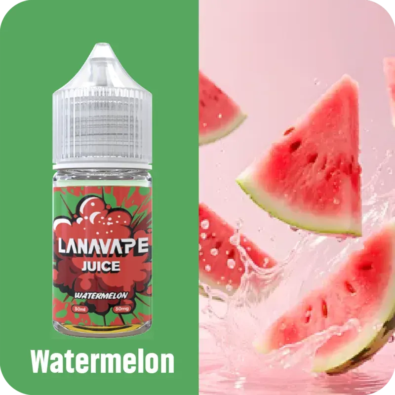 LANA 煙油 - 清甜西瓜 (Watermelon) 30mg 尼古丁鹽電子煙油 LANA 煙油西瓜風味 30ml:清甜不膩的尼古丁鹽電子煙油,適合各類空煙彈與開放式主機。